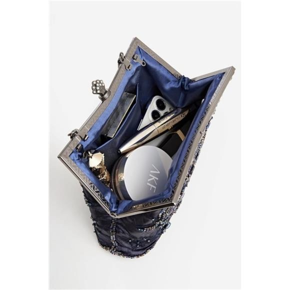 Beaded Purses for Women Y-navy Blue - Picture 4 of 7